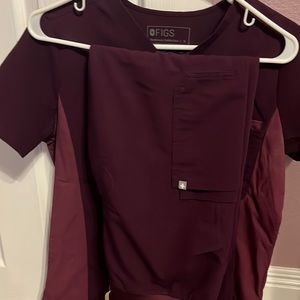 Figs Deep Purple scrub pants